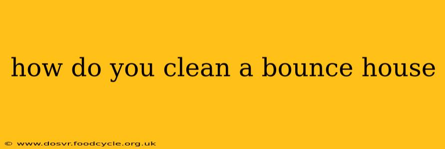 how do you clean a bounce house