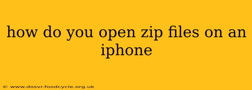 how do you open zip files on an iphone