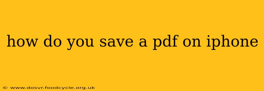 how do you save a pdf on iphone