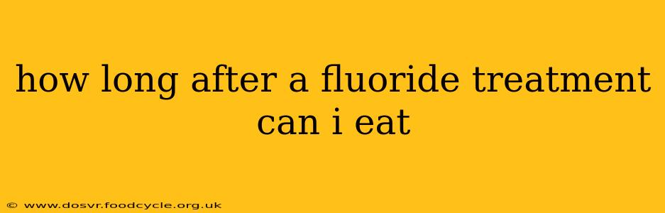 how long after a fluoride treatment can i eat