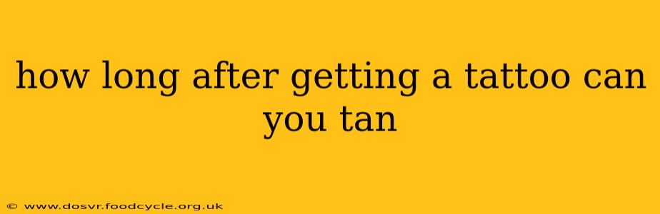 how long after getting a tattoo can you tan