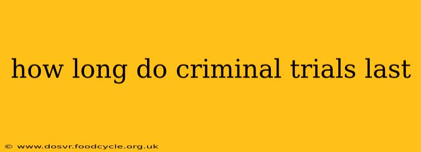 how long do criminal trials last