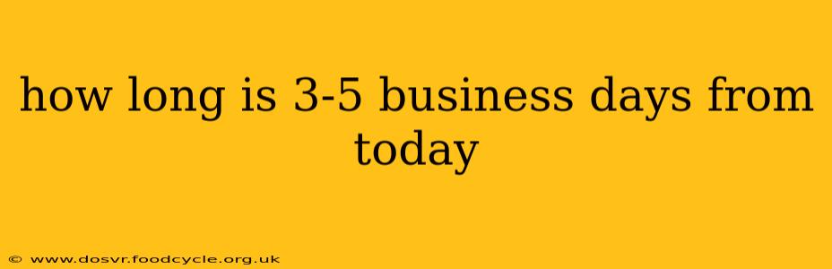 how long is 3-5 business days from today