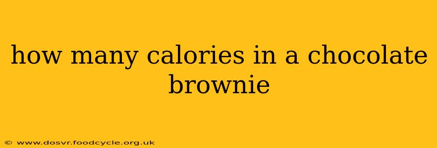 how many calories in a chocolate brownie