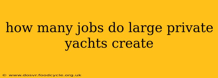 how many jobs do large private yachts create