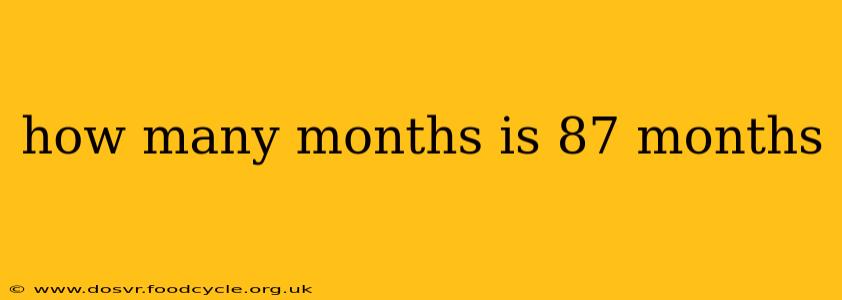 how many months is 87 months