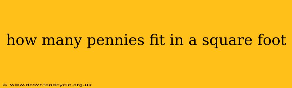 how many pennies fit in a square foot