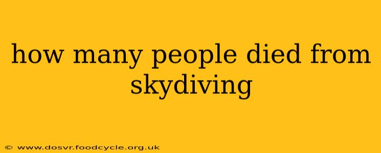how many people died from skydiving