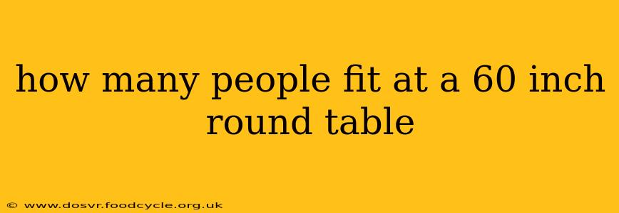 how many people fit at a 60 inch round table