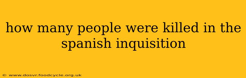 how many people were killed in the spanish inquisition