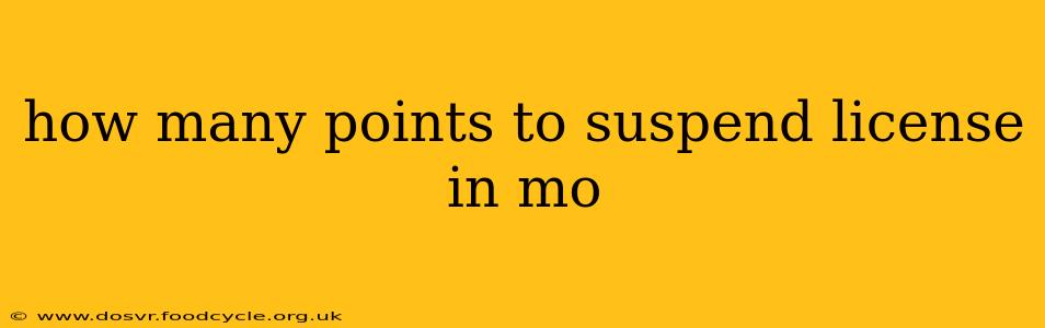 how many points to suspend license in mo