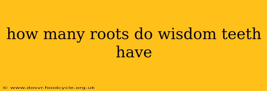 how many roots do wisdom teeth have