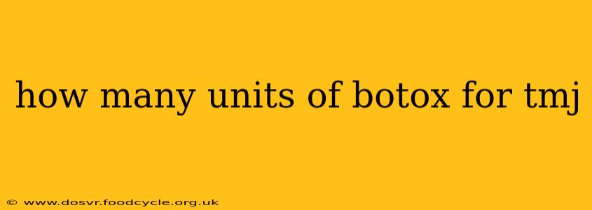 how many units of botox for tmj
