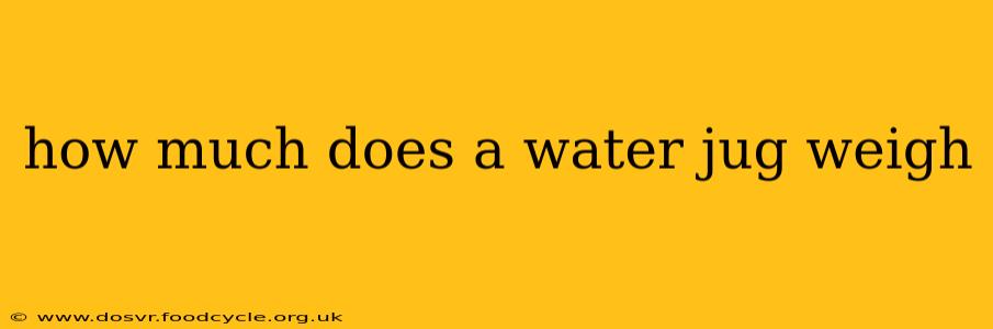 how much does a water jug weigh