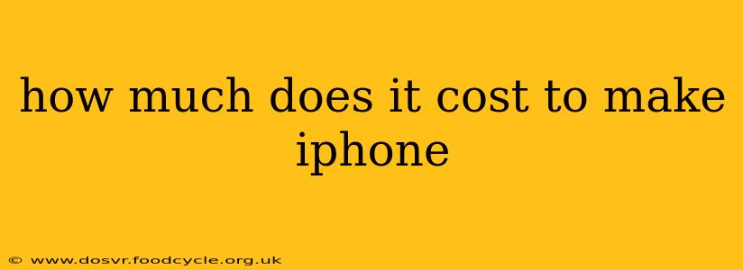 how much does it cost to make iphone