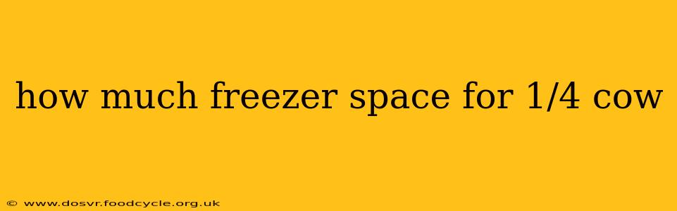 how much freezer space for 1/4 cow