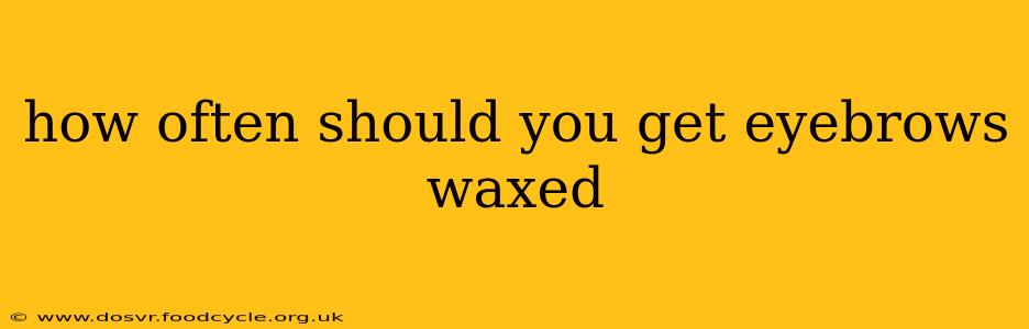 how often should you get eyebrows waxed