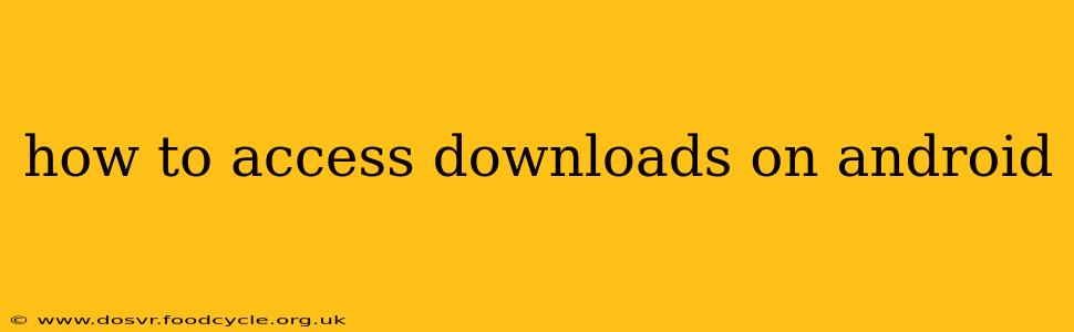 how to access downloads on android