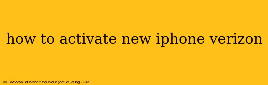 how to activate new iphone verizon
