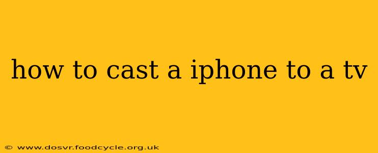 how to cast a iphone to a tv