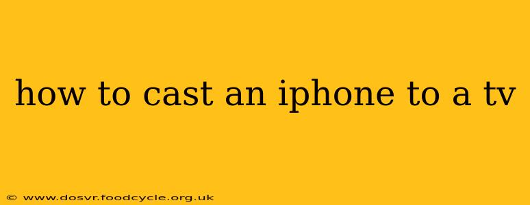 how to cast an iphone to a tv