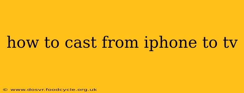 how to cast from iphone to tv
