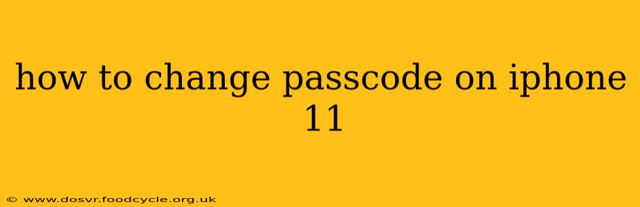 how to change passcode on iphone 11