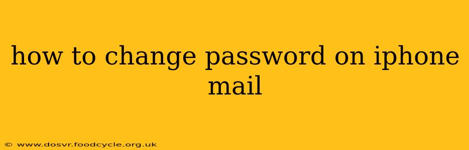 how to change password on iphone mail