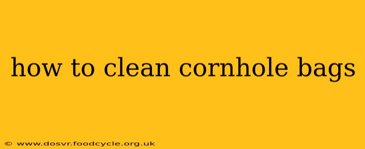 how to clean cornhole bags