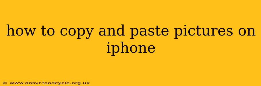 how to copy and paste pictures on iphone