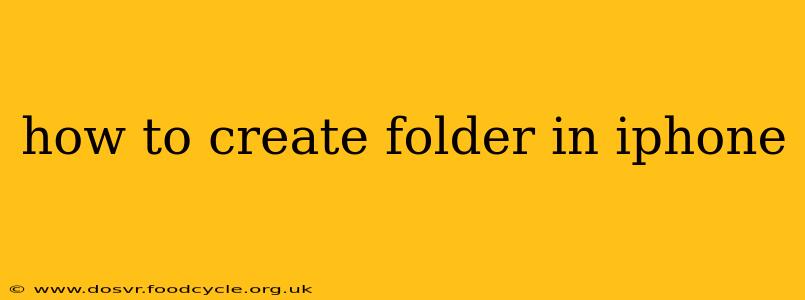 how to create folder in iphone