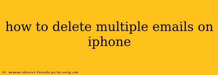 how to delete multiple emails on iphone