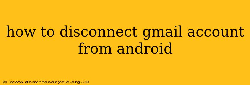 how to disconnect gmail account from android