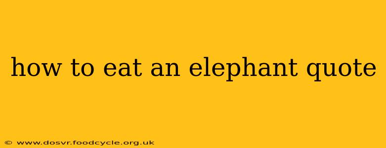 how to eat an elephant quote