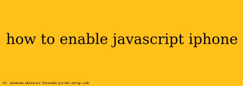 how to enable javascript iphone