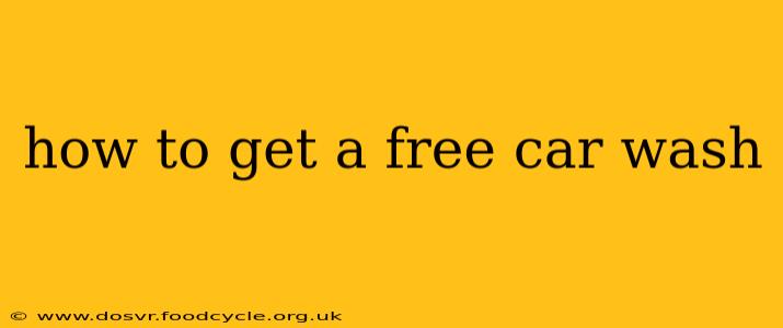 how to get a free car wash