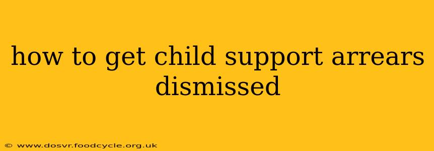 how to get child support arrears dismissed