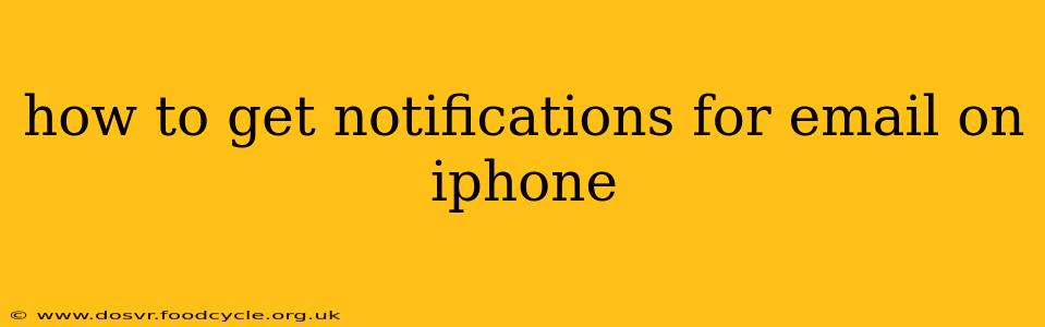 how to get notifications for email on iphone