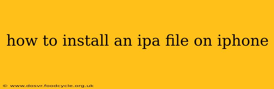 how to install an ipa file on iphone