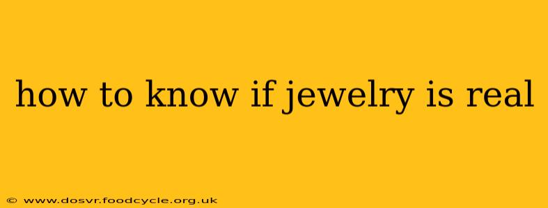 how to know if jewelry is real
