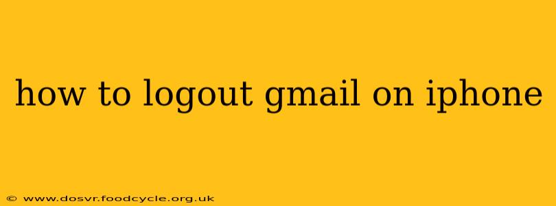 how to logout gmail on iphone
