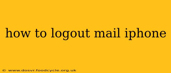 how to logout mail iphone