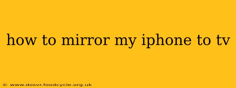 how to mirror my iphone to tv