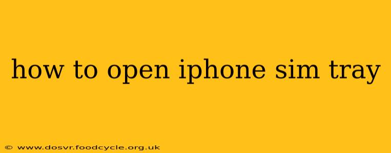 how to open iphone sim tray