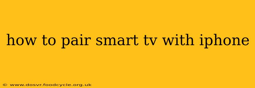 how to pair smart tv with iphone