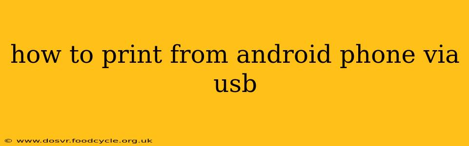 how to print from android phone via usb