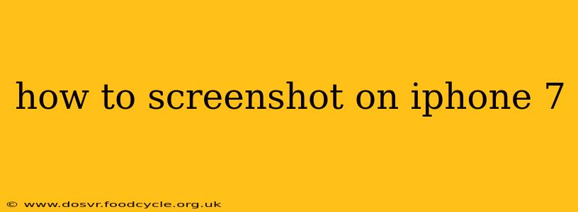 how to screenshot on iphone 7