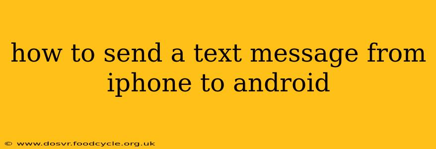 how to send a text message from iphone to android