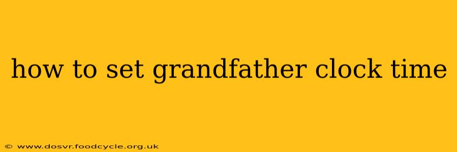 how to set grandfather clock time