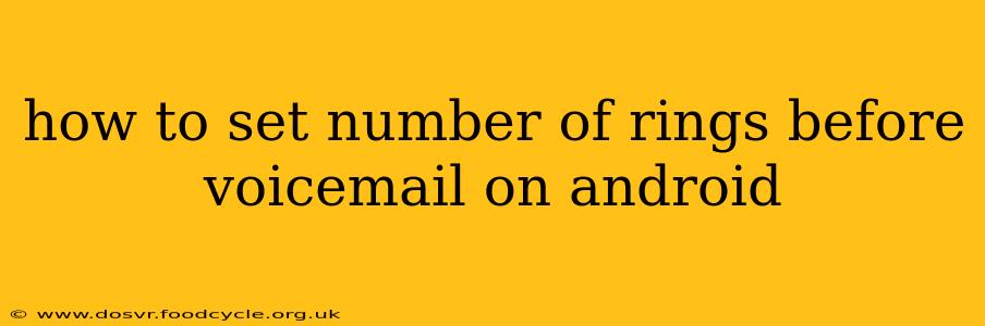 how to set number of rings before voicemail on android